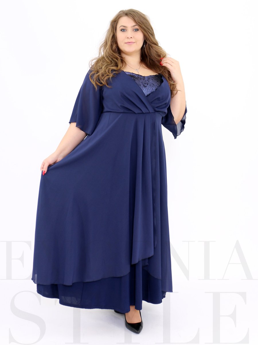 Нарядное платье 012 темно-синий